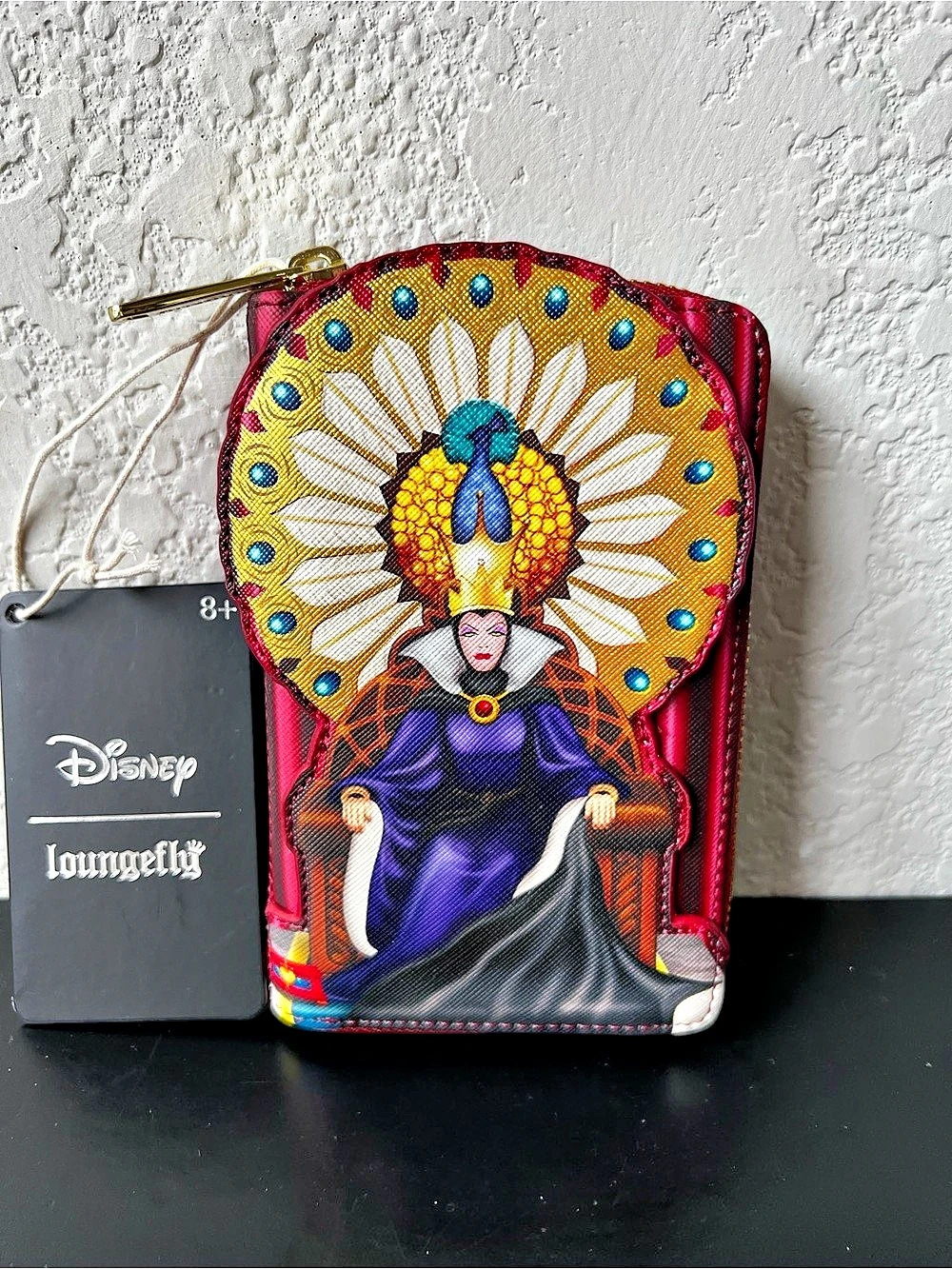 Loungefly Disney Red Snow White Evil Queen Throne Zip Around Wallet - NWT